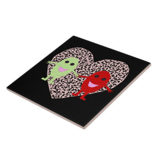 Carreau Les raisins en mosaïque d'amour