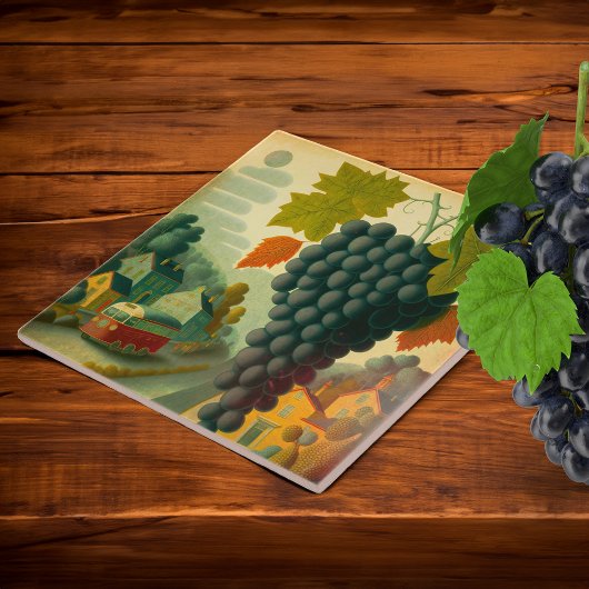 Carreau Les Raisins Sont Importants Pour Le Village