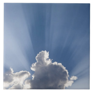 Carreau Les rayons de Crepuscular ou de Dieu traversent le