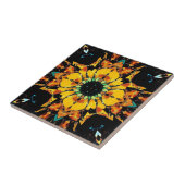 Carreau Les rêves de kaléidoscope : un tournesol Abstrait (Côté)