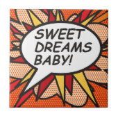 Carreau LES RÊVES DOUCES BÉBÉ ! Fun Retro Comic Book Pop A (Devant)