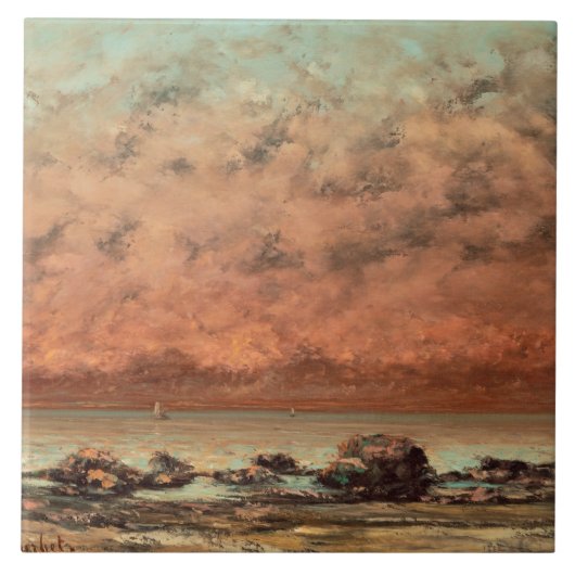 Carreau Les roches de noir chez Trouville, 1865 - 66 (Devant)