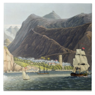 Carreau Les routes, Ste.Hélène, gravée par Robert Havel