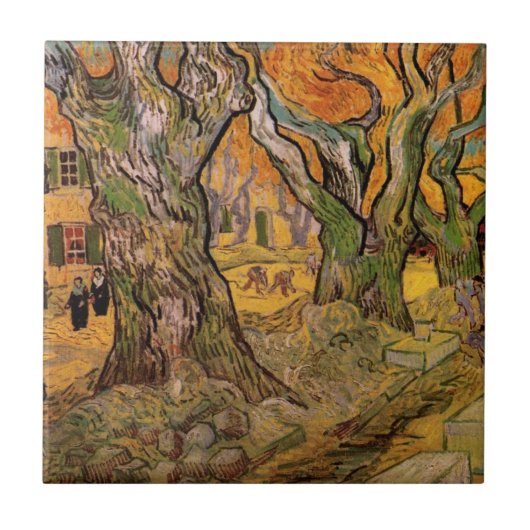 Carreau Les sens de la route par Vincent van Gogh (Devant)