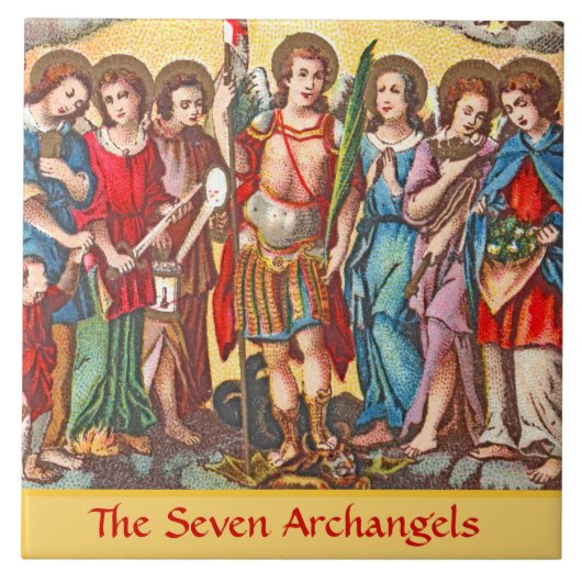 Carreau Les Sept Archanges (CP 001; Chromolithographe) (Devant)