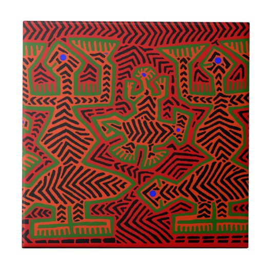 Carreau Les spiritueux de Kuna Indian Mola (Devant)