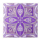 Carreau Les tuiles de coeur ont inspiré la lavande (Devant)