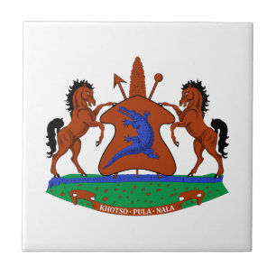 Carreau Lesotho blason armoiries drapeau pays symbole héra