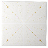 Carreau L'espace d'infini pointille 2 - blanc et Or (Devant)