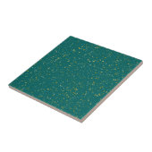Carreau L'espace élégant de confettis - vert turquoise et (Côté)