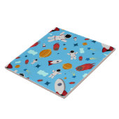 Carreau L'espace extra-atmosphérique pour enfants et Motif (Côté)