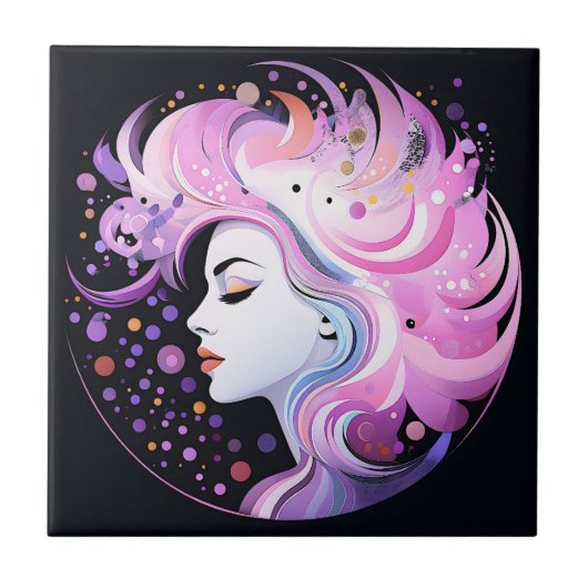 Carreau "L'essence de l'élégance" Beauté des femmes (Devant)