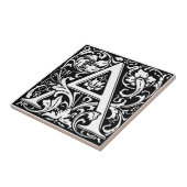 Carreau Lettre A Art nouveau noir et blanc (Côté)