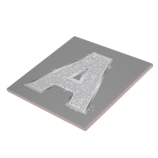 CARREAU LETTRE ARGENT A (Côté)