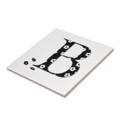 Carreau lettre B à motifs floraux (Côté)