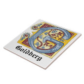 CARREAU LETTRE BLEUE ET ROUGE MOYENNE G ÉCLAIRÉE (Côté)