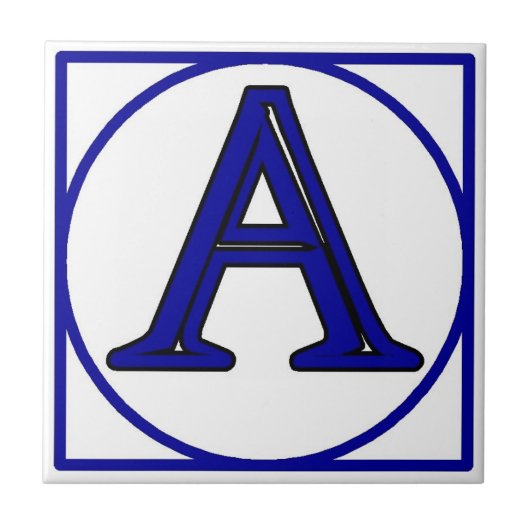 CARREAU LETTRE BLEUE FRANÇAISE NOMBRE MAISON TISSUS (Devant)