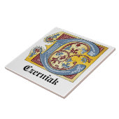 CARREAU LETTRE BLEUE MOYENNE ET ROUGE LIVRE ÉCLAIRÉ C (Côté)