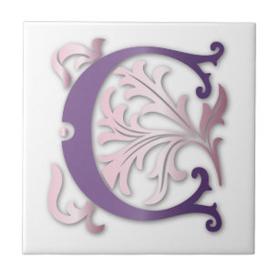 Carreau Lettre C Monogramme Fleur de lis