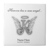 Carreau Lettre commémorative K d'hommage de monogramme (Devant)