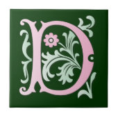 Carreau Lettre D Monogramme Fleur de lis (Devant)