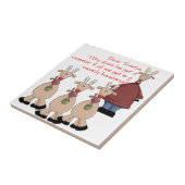 Carreau Lettre de rennes au Père Noël (Côté)