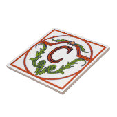 Carreau LETTRE ESPAGNOLE ROUGE Tile C (Côté)