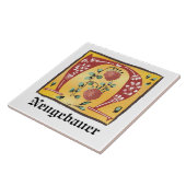 Carreau Lettre Florale médiévale illuminée N Monogramme (Côté)