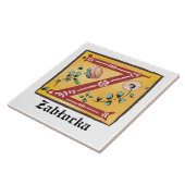 Carreau LETTRE Florale MOYENNE ÉCLAIRÉE Z MONogramme (Côté)