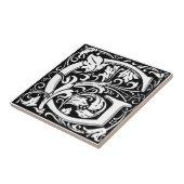 Carreau Lettre G Art nouveau Carrelage noir et blanc (Côté)
