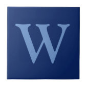 Carreau LETTRE INITIALE Bleu Fleur | Sapphire Blue (Devant)