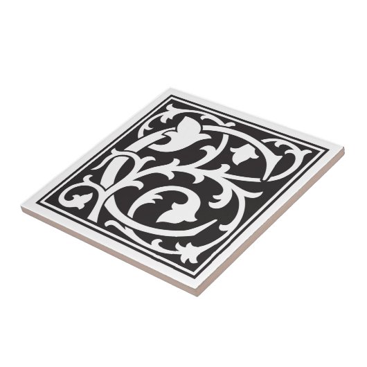 Carreau Lettre initiale du style William Morris C (Côté)