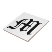 Carreau Lettre M Vieux texte anglais sur le Arrière - plan (Côté)