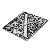 Carreau LETTRE MONOGRAPHIQUE Alphabet Floral X Tile (Côté)