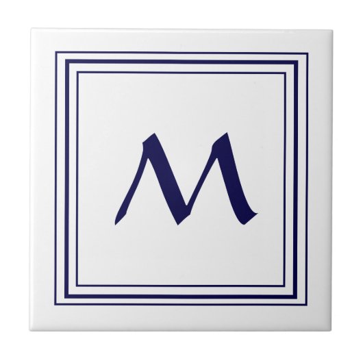 Carreau LETTRE MONOGRAPHIQUE MOPARATIQUE Bleu M MINIMUM (Devant)