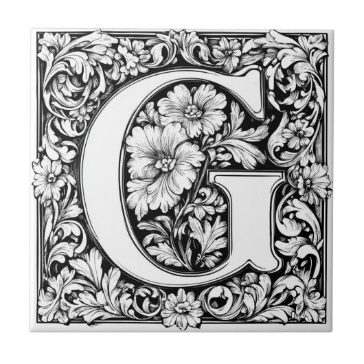CARREAU LETTRE MOYENNE ÉCLAIRÉE G (Devant)