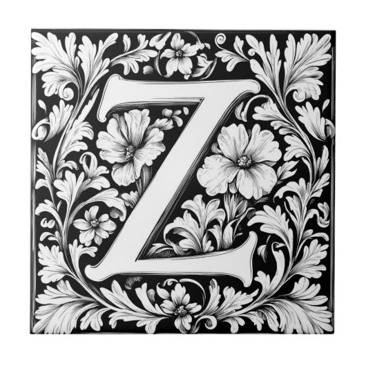 CARREAU LETTRE MOYENNE ÉCLAIRÉE Z (Devant)