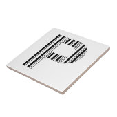 Carreau LETTRE P CODE BARRE Premier Motif de code barre in (Côté)