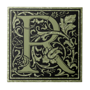 Carreau Lettre R Première lettre Monogramme