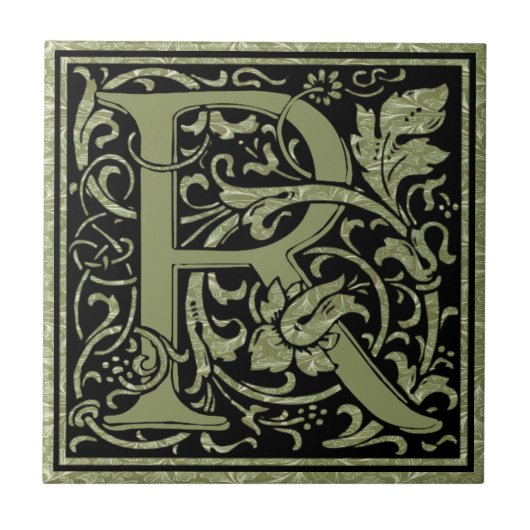 Carreau Lettre R Première lettre Monogramme (Devant)