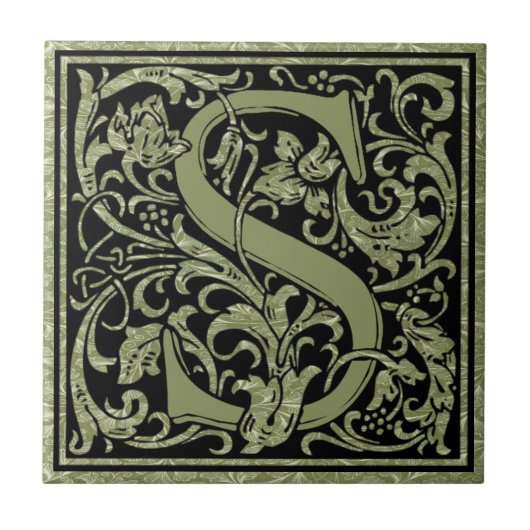 Carreau Lettre S Première Lettre Monogramme (Devant)