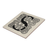 Carreau LETTRE S Vintage Céleste Knot Monogramme (Côté)