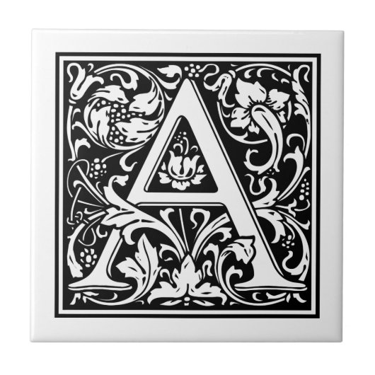 Carreau Lettre vintage "A" (Devant)