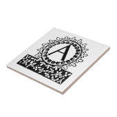 Carreau LETTRE vintage MONOGRAPHIQUE VITALE A (Côté)