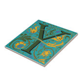 Carreau Lettre "Y" initiale Wm Morris Carrelage céramique (Côté)