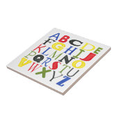 Carreau Lettres de couleur vive de Megan Meagher (Côté)