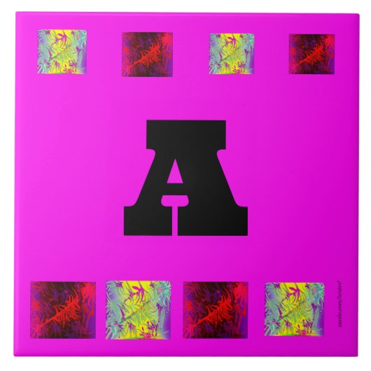 Carreau Lettres en céramique (Devant)