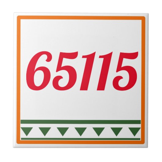 Carreau Lettres et numéros italiens rouges, numéros d'édit (Devant)