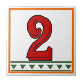 Carreau Lettres et numéros rouges italiens (Devant)