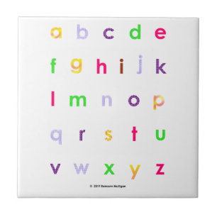Carreau Lettres minuscules d'alphabet